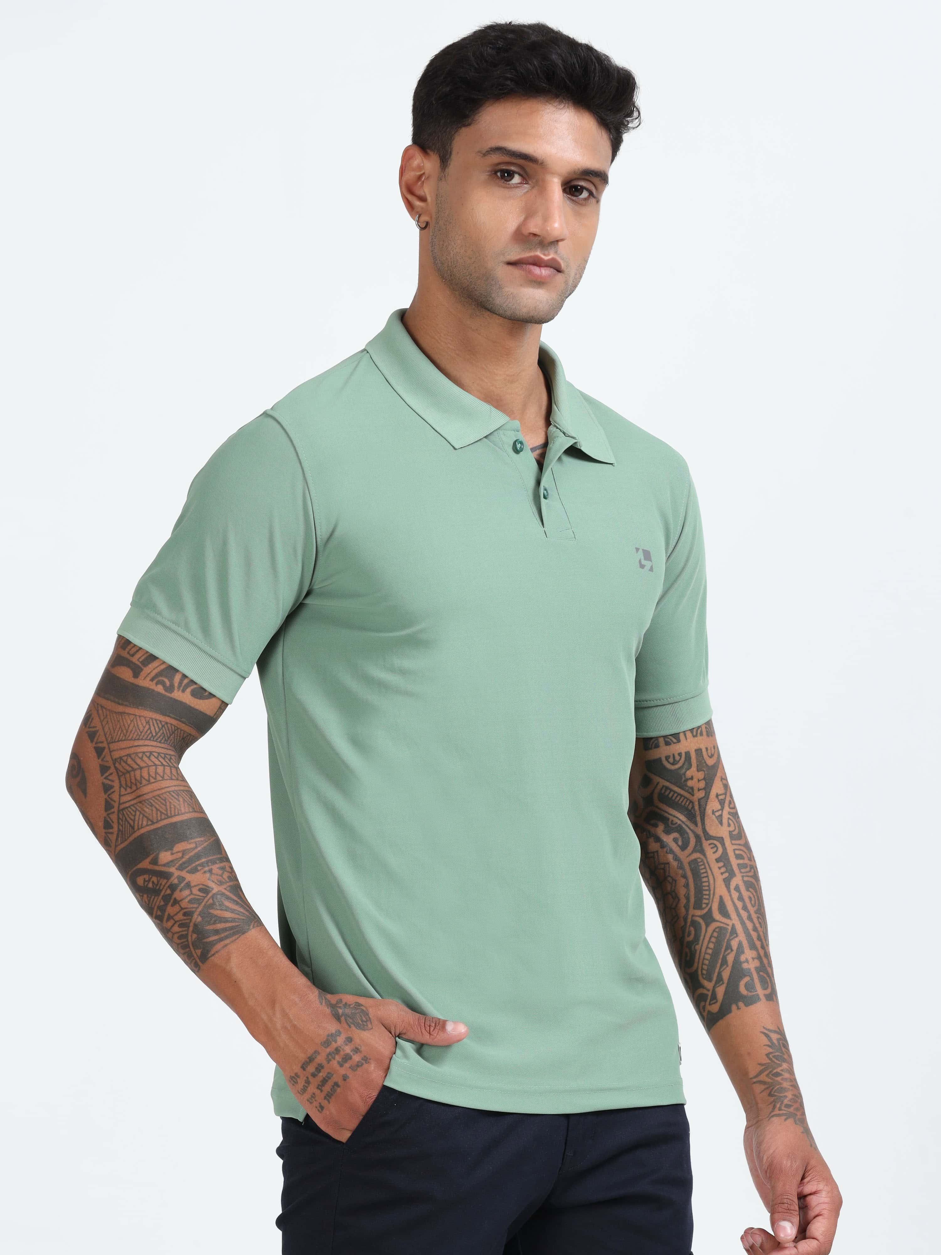 polo tshirt pastel green
