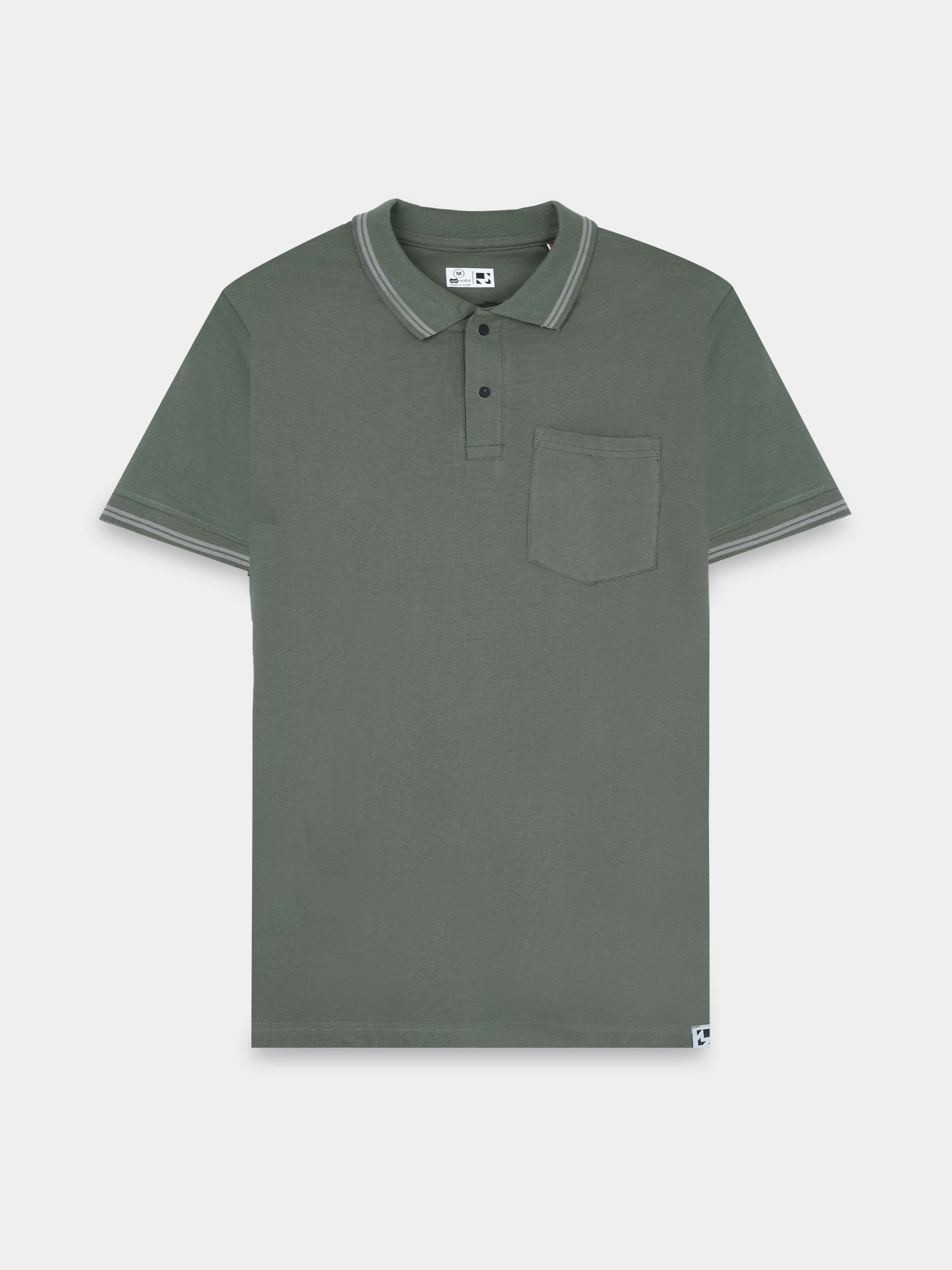 prime polo tshirt olive green1